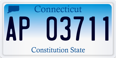 CT license plate AP03711
