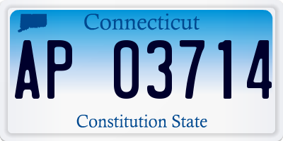 CT license plate AP03714