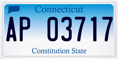 CT license plate AP03717