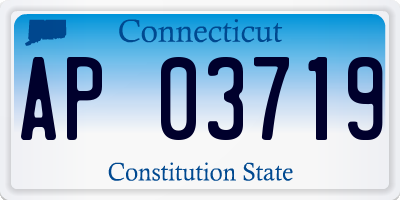 CT license plate AP03719