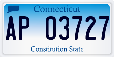 CT license plate AP03727