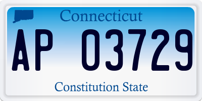 CT license plate AP03729