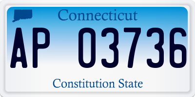 CT license plate AP03736