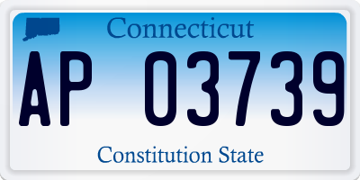 CT license plate AP03739