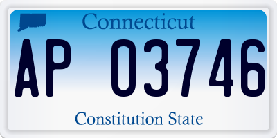 CT license plate AP03746