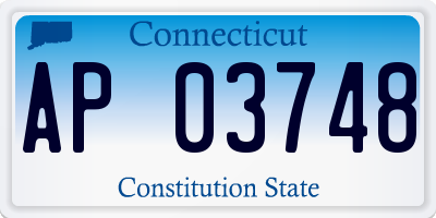 CT license plate AP03748
