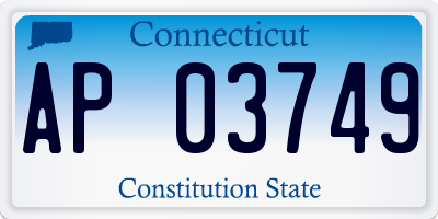 CT license plate AP03749