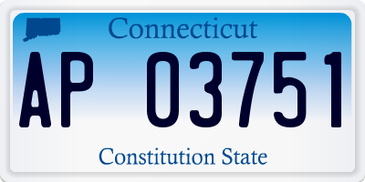 CT license plate AP03751