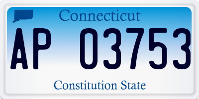 CT license plate AP03753