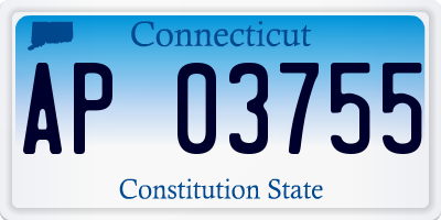 CT license plate AP03755