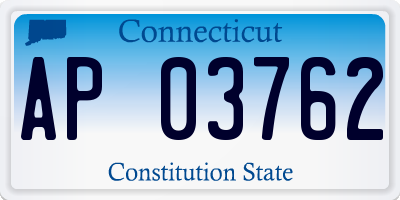 CT license plate AP03762