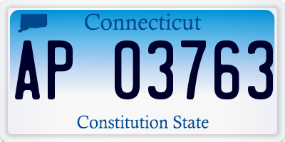 CT license plate AP03763