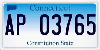 CT license plate AP03765