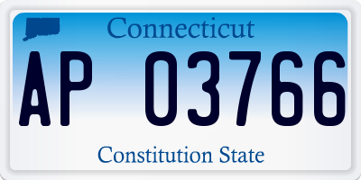 CT license plate AP03766