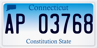 CT license plate AP03768