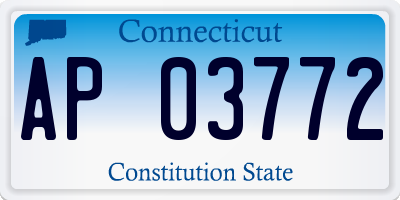 CT license plate AP03772