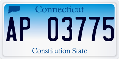 CT license plate AP03775