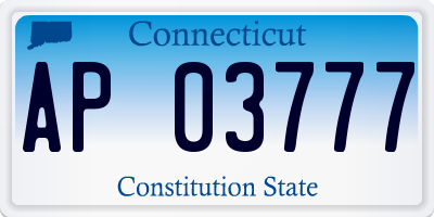 CT license plate AP03777