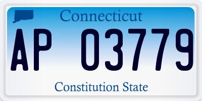 CT license plate AP03779
