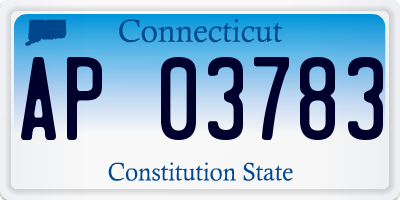 CT license plate AP03783