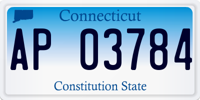 CT license plate AP03784