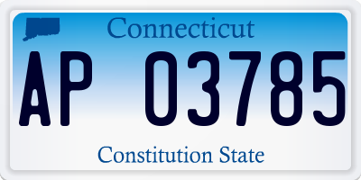 CT license plate AP03785