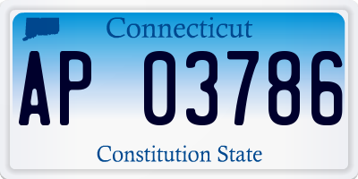 CT license plate AP03786