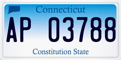 CT license plate AP03788