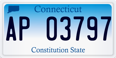 CT license plate AP03797