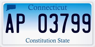 CT license plate AP03799