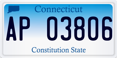 CT license plate AP03806