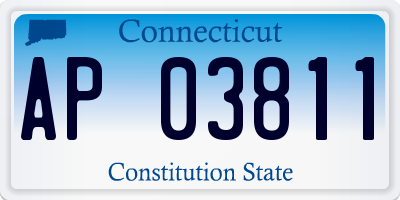 CT license plate AP03811