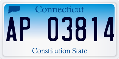 CT license plate AP03814