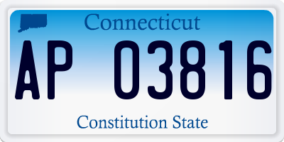 CT license plate AP03816