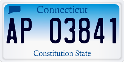 CT license plate AP03841