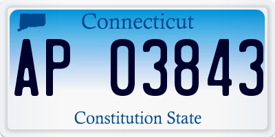 CT license plate AP03843