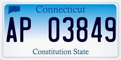 CT license plate AP03849