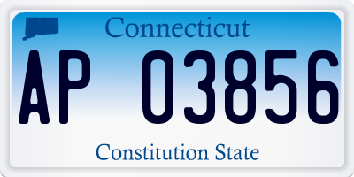 CT license plate AP03856