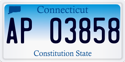 CT license plate AP03858