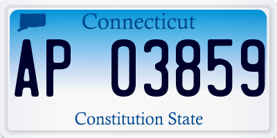 CT license plate AP03859