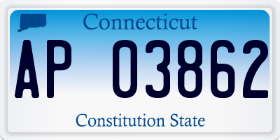 CT license plate AP03862