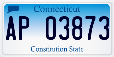 CT license plate AP03873
