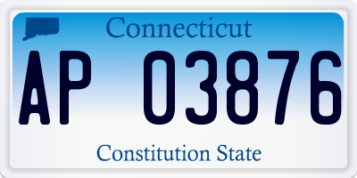 CT license plate AP03876