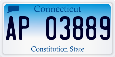 CT license plate AP03889