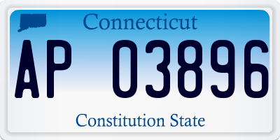 CT license plate AP03896