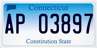 CT license plate AP03897