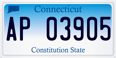 CT license plate AP03905
