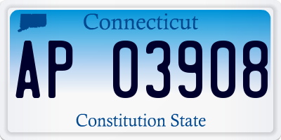CT license plate AP03908