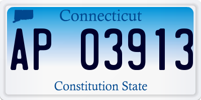CT license plate AP03913