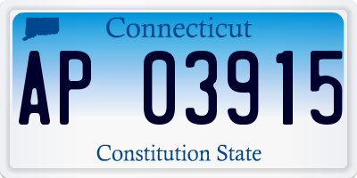 CT license plate AP03915